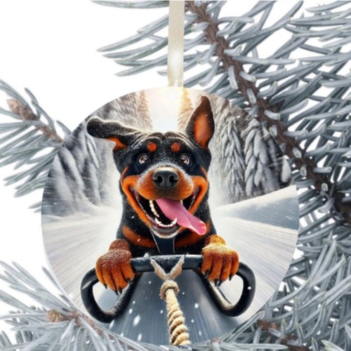 Rottweiler dog hanging bauble - rottweiler,