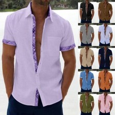 Mens Colour Block Short Sleeve
