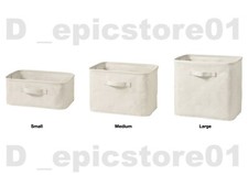 MUJI Japan Polyester Linen Soft Box Storage Bags - S M L Sizes