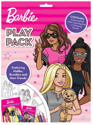 Barbie play pack colouring - play,