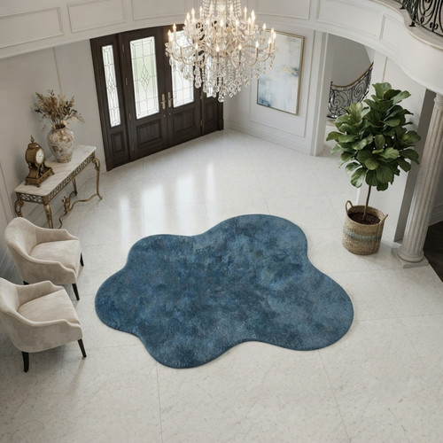 Denim blue flower shape hand - flower,
