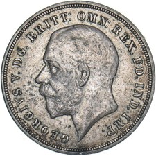 1935 Crown - George V British Silver Coin - Nice