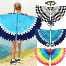 Bird Animal Wings Cosplay Costume Cape and Mask Elastic Dress for Kids Performan