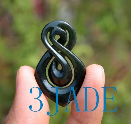 Natural nephrite jade koru - jade,