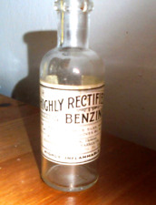 vintage pharmacy bottle benzine