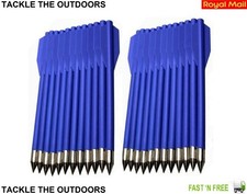 24 Archery Pistol Crossbow Bolts Steel Tips Nylon Shafts For 50-80lb Bows Blue
