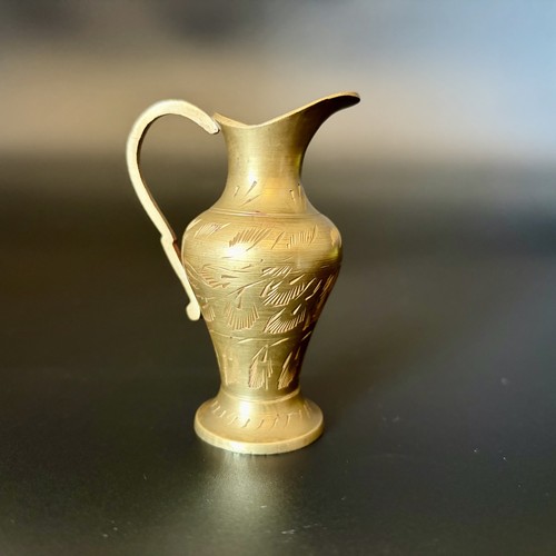 Vintage brass miniature jug - brass,