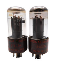 Matched Pair National by GE 6V6GTY Valves Tubes Used Tested (V3)