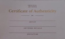 CERTIFICATE OF AUTHENTICITY CARDS ON PHOTO MATT PAPER CHEAP  EBAY X 20 CARDS £15