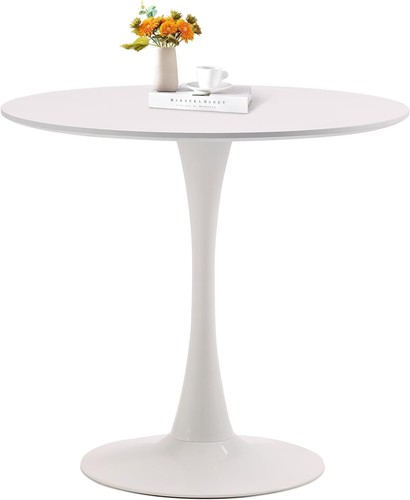 White round dining table - round,