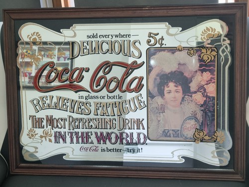 Vintage coca cola mirror - vintage, coca-cola