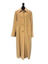 Women's MARCONA Beige Wool Cashmere Blend Single Breasted Camel Coat UK10 H55 
