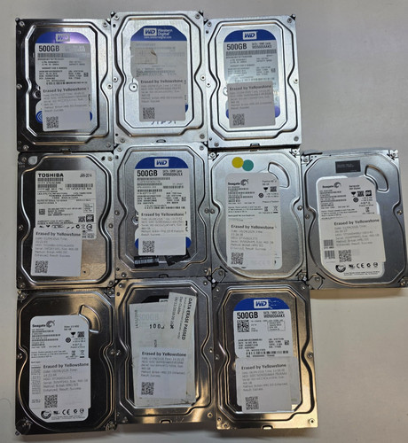 Job lot 10x500gb - of, sata