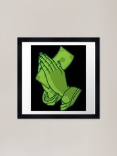 Praying hands money framed - money,