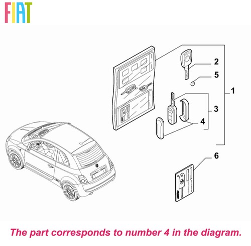 Genuine fiat remote key fob - remote,