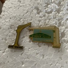 Job lot of 2 Builders crane industrial equipment HGV metal lapel pins