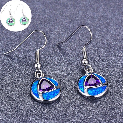 Earrings opal jewelry silver - earrings,