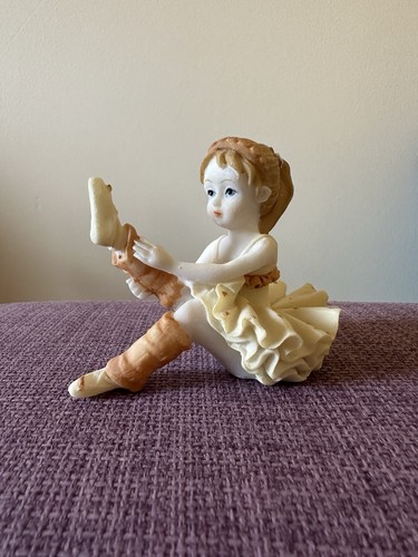Ceramic ballerina yellow - ballerina, in