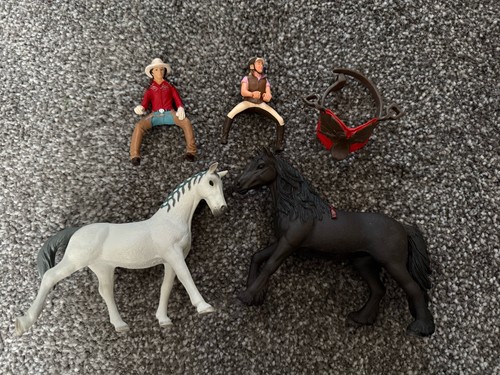 Schleich horse and - cow, girl