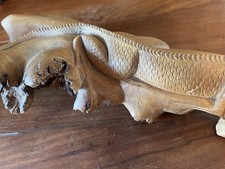 Lizard Carved Into Wood