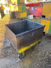 WHEELED METAL BIN, STACKABLE WITH FORKLIFT SLOTS (CB129)