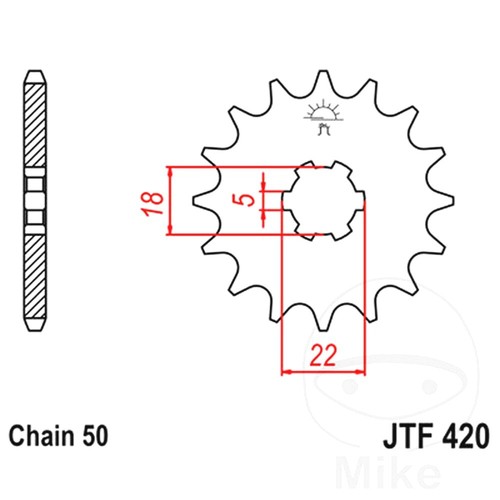 Front sprocket tooth 530 - sprocket, 15