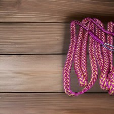 Driving Reins Pink And Yellow Full Size  Handwoven, Strong, custom made