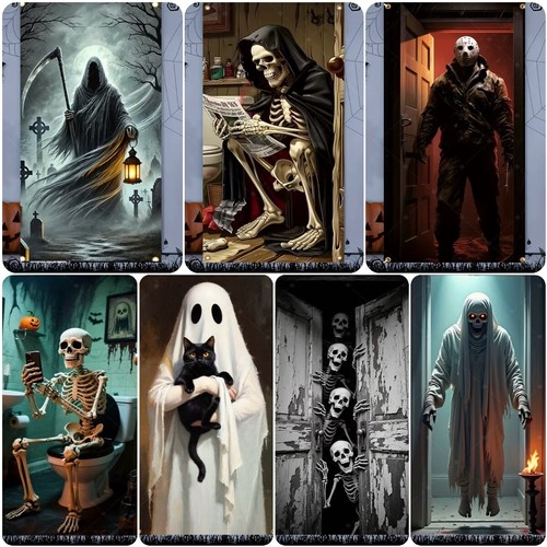 Halloween door cover - cover, skeleton