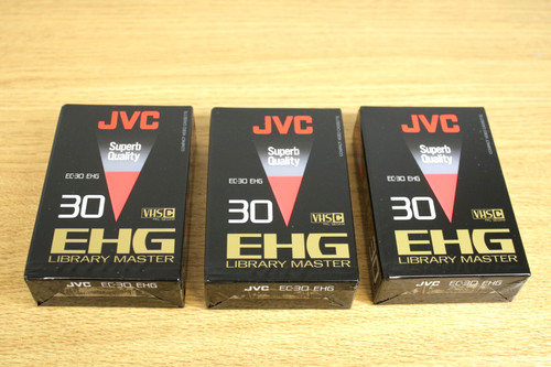 Ehg video cassettes x3 - ec-30,