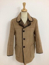 Vintage 1980s Hartingdon House donkey jacket beige wool overcoat duffle coat #V1