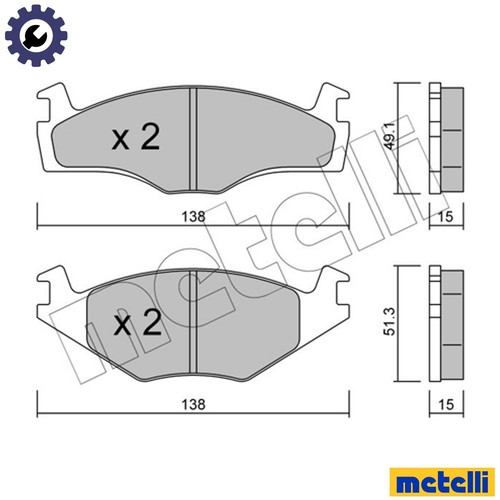 Brake pad set - disc,