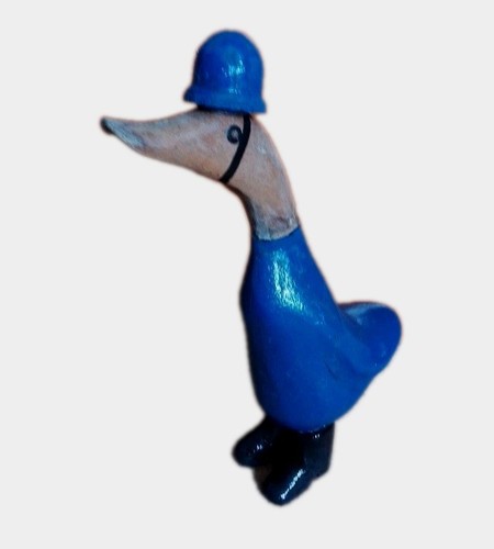 Rustic wooden duck with - rustic, &