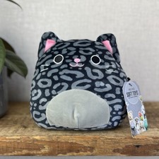 Squishmallow Xiomara The Black/Grey Spotty Cat Rare Cute Kitty Squish Small 7.5"