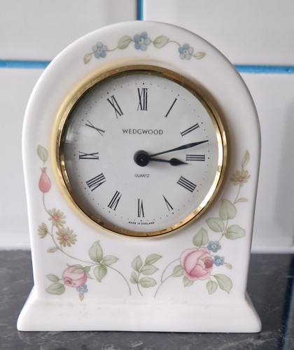 Wedgwood rosehip china clock - rosehip,