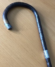 Ladies Hallmarked Silver Birmingham 1918 Mounted Walking Stick + 1 Chester Band