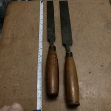 2 x Vintage Ward Chisels - Wooden Handled