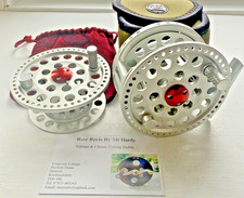 Rare Hardy Angel Mk1 #6/7 TE Trout Fly Reel with Spare Spool & Cases.