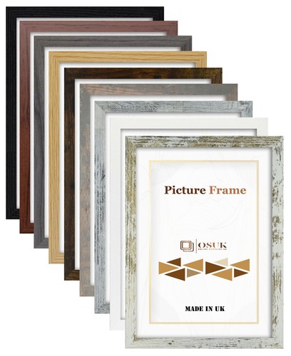 Black photo frame white oak - black,