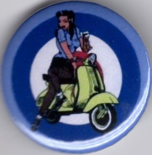 Mod girl pin button badge - badge, 25mm