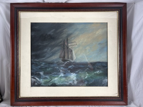 Framed vintage seascape - framed,