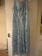 Ladies Handmade Dress Blue Size 12-14. GRS3