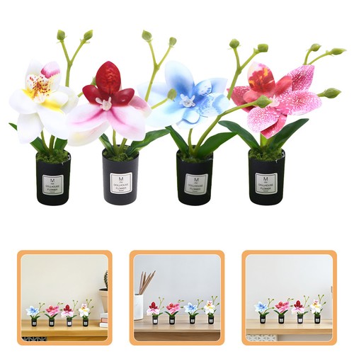 4pcs mini artificial potted - 4pcs,