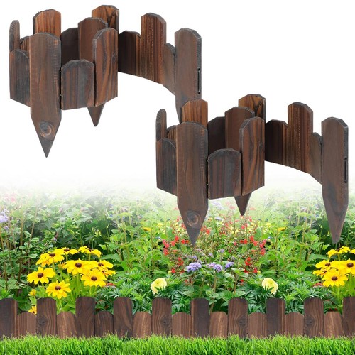 Wooden garden edging 2 pcs - -,