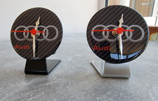 Audi Car Badge Table Desk Top Clock 82mm Emblem Owners Club Christmas Gift