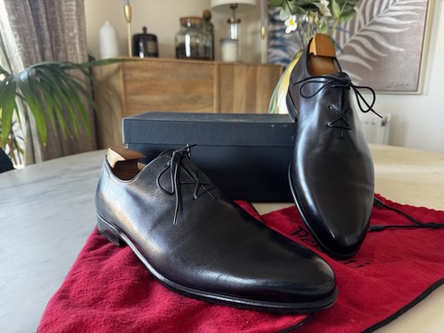 Berluti black leather wholecut - black,