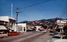 Calistoga California CA Classic 1950s Cars Pickup Truck Street Scene Vintage PC