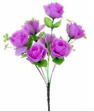 8 Rose Bush Head Artificial