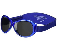 Baby Banz Blue Retro Child Sunglasses with Pouch 2-5 Yr 100% UVA UVB