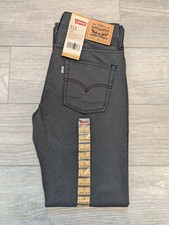 Levi's 511 Slim Fit Graphite Bedford Cord Boys Size 20 Regular 30x30 Tapered Leg
