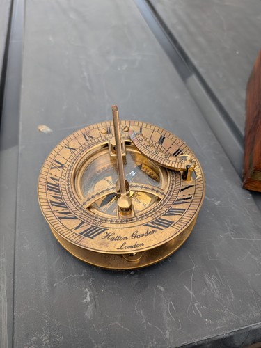 Pocket sized brass sundial - pocket-sized,